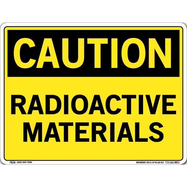 Vinyl Label Sign, 9-1/2" H, 12-1/2" W, Vinyl Label, Rectangle, English, SI-C-47-B-LB-011